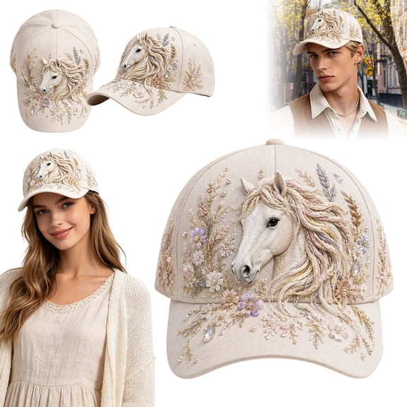 3D Highland Cow Embroidery Cap, Cute Print Baseball Cap, Adjustable Farmhouse Baseball Hat, Rustic Country Hat Gift for Women and Men