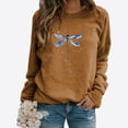 thumbnail image 2 of AJHSAKLt Lightweight Hoodies for Women's Odonate Print Casual Fashion Sweatshirt Top Crewneck Sweatshirts Women Khaki, 2 of 4