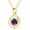 Yellow gold-2-amethyst, variant on Sterling Silver Infinity Sapphire Pendant Necklace for Women Gold Plated with September Birthstone, 16"+2" Chain