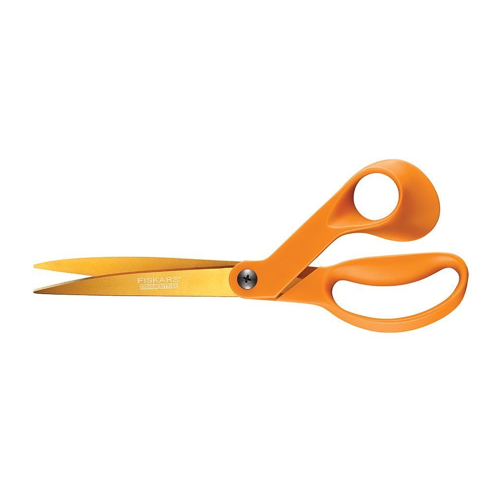 Fiskars tijeras de precisión de 5 pulgadas de titanio antiadherentes con  mango suave, Anaranjado 5 pulgadas