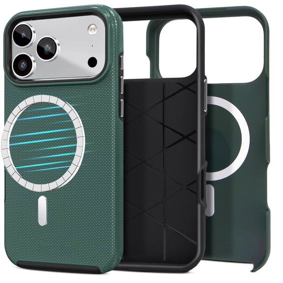 For Apple iPhone iPhone 18 Pro / 17 Pro Case Anti-Slip Fingerprint Slim Dual Layer Rugged Cover Compatible with MagSafe Shockproof Protection Green