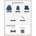 thumbnail image 2 of Boys Suit, Toddler Kids Teenager Suits for Boys Formal Wear Ring Bearer Outfit Dress Clothes Slim Fit, 2 of 15