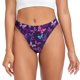 thumbnail image 1 of Fotbe Bright Purple Butterflies Tanga Sin Costuras para Mujer con Estampado – Panties Invisibles, Transpirables y Cómodos para Uso Diario-4X-Large, 1 of 6