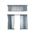 thumbnail image 6 of 3S Brother's Sheer Curtains Kitchen Valance Set of 3 Hanging Rod Pocket Window Valance Treatments Decorative Valances Tiers Café Curtains ( Blue 50"x14"Valance - 24"x40"Tiers), 6 of 6