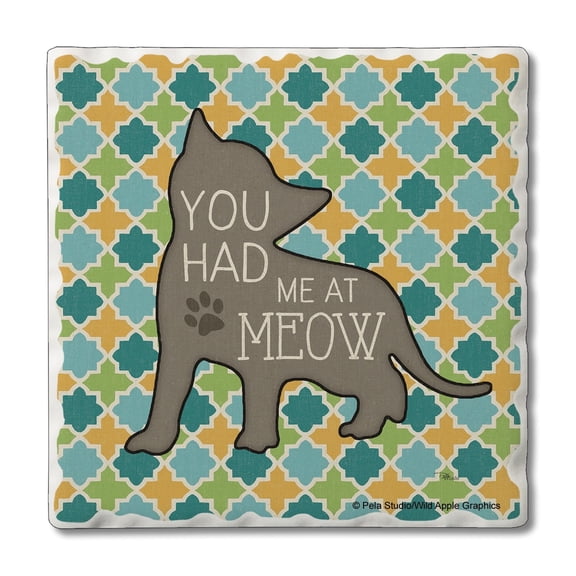 Thirstystone Had Me At Meow Single Tumbled Tile Coaster Create Your Own Set