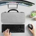 thumbnail image 4 of Hard Travel Case for TKL Tenkeyless Wireless/Wired Keyboard, Computer 87 Keys Keyboard Carrying Case Protective Storage Box Bag (Grey), 4 of 5