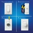 thumbnail image 4 of Lutron Aurora Smart Bulb Dimmer Switch for Paddle Switches, 4 of 8