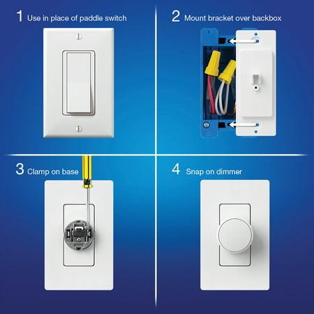 Lutron - Aurora Smart Bulb Dimmer Switch for Paddle Switches, Works with Philips Hue Smart Bulbs - White