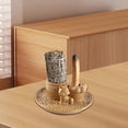 thumbnail image 1 of Porta incienso, decoración del hogar, centros de mesa, adorno de mesa, plato de vela de gato, portavelas de cerámica para sala de estar, casa de té Manchas marrones, 1 of 8