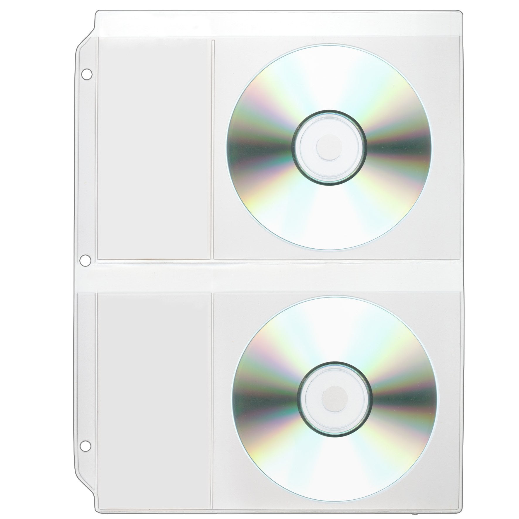 StoreSMART Binder Page for 2 CDs & Cards 10Pack For 3Ring