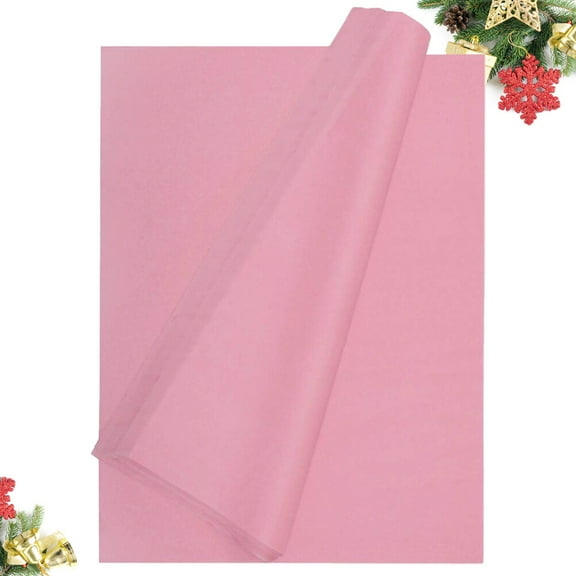 WHAMVOX 40pcs Bouquet Flowers Packaging Paper Gift Wrappers Gift Decoration for Christmas Birthday Wedding (Pink)