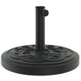 thumbnail image 3 of Socle de parasol de patio rond en résine avec revêtement en poudre 11,7&nbsp;kg HOMETRENDS, noir, 3 of 7