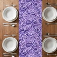 thumbnail image 6 of Vintage Purple Table Runner - 120 Inch Long, Kitchen Dining Table Runner Dresser Scarves, Retro Botanical Abstract Art Farmhouse Decor for Coffee Tables Wedding Party Banquet, 6 of 8
