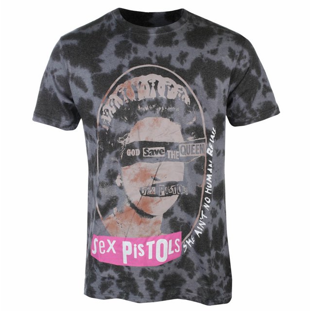 Sex Pistols - Camiseta God Save The Queen Tinte por Inmersión para Adultos Unisex (Negro)