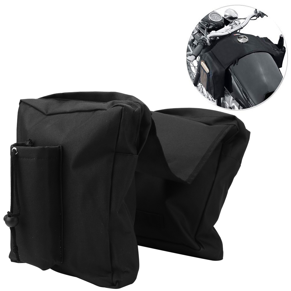 Fosa Polyester Black Motorcycle ATV Hanging Bag Beach Buggy Snowmobiles Front Saddle Storage