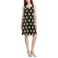 thumbnail image 2 of FORMRS Summer Dress for Women Loose U Neck Sleeveless Midi Beach Sundresses with Pockets, Black Volleyball Pattern, 2 of 8