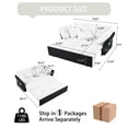 thumbnail image 7 of 3-in-1 Convertible Sleeper Sofa Bed,Convertible Pull Out Sofa Bed with Side Storage,Multi-Functional chenille Loveseat Sofa for Living Room,Bedroom,Apartment,White, 7 of 7