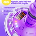 thumbnail image 3 of Flooyes Light-Up Scoring Skip Ball Toy with Counter, FlexSkip for Kids, Ankle Bounce Ball with Timer and Cal Calculator, Birthday Gifts for Girls Age 5 6 7 8 9 10+(purple), 3 of 7
