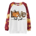 thumbnail image 5 of Dyegold Women Thanksgiving Shirts Ladies Cute Pumpkin Gnome Tops Cute Sweatshirt Halloween Sweatshirt Fleece Long Sleeve ​Christmas ​Fall Tops For Women 2023 ​Labor Day, 5 of 5