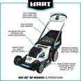 thumbnail image 4 of Restored HART 40-Volt Cordless 20-inch Brushless Self Propelled Mower Kit, (1) 6.0 Ah Lithium-Ion Battery, 4 of 11