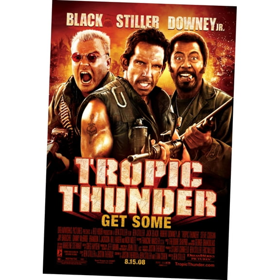 Tropic Thunder Movie Poster 16x24 Poster Medium Art Poster 16x24 Unframed, Age: Adults, Rectangle Best Posters