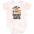 thumbnail image 3 of Inktastic Monkey I Love Hanging out with My Auntie Boys or Girls Baby Bodysuit, 3 of 5