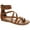 Cognac Smooth, variant on Womens Chelseaa Thong Ankle Strap Wedge Sandals