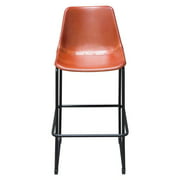 Diamond Sofa CAMDENSTBL1PK Camden Bar Height Chair with Genuine Black Powder Coat Base, Black Leather