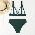 thumbnail image 4 of Sngxgn Bikini Set for Women Two Piece Swimsuits V Neck Tie Spaghetti Straps(AG,L), 4 of 6