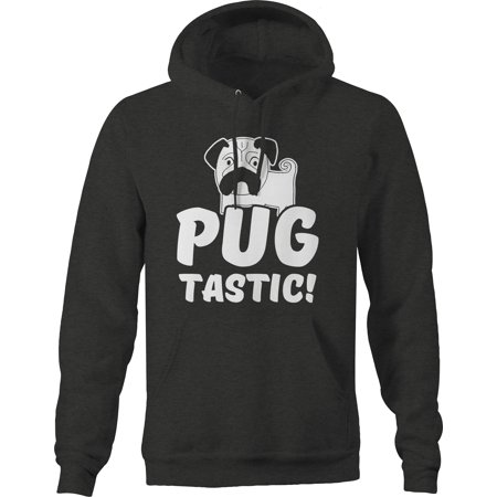 Pug Tastic Pug Lover Pet Dog Hoodies for Men Large Dark Grey
