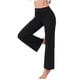thumbnail image 4 of Pantalones de pijama de mujer INSPIRE CHIC, de pierna ancha, con cordón, pantalones de sudadera elásticos, pantalones de lounge Palazzo, pantalones de yoga para dormir, talla XL, color negro, 4 of 6