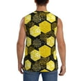 thumbnail image 4 of Easygdp Geometric Pattern with Bee Men's Breathable Tank Tops Sleeveless Sporty T Shirts for Basketball, Mountaineering, Bodybuilding -XX-Large, 4 of 8
