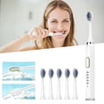 thumbnail image 1 of VBXOAE Smart Electric Toothbrush with 6 Replacement Brush Heads 5 Cleaning Modes IPX7 Waterproof Fast USB Charging 800mAh Battery for Adults Travel Home Use, 1 of 7