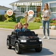 thumbnail image 5 of RAM 24V Kids Ride on Truck Cars, Ride on Toys with Remote Control, Electric Car for Kids 2 Seater, Powered Toddler Car with Bluetooth MP3 4 Wheels Suspension for Boys Girls, Black, 5 of 8