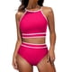 thumbnail image 1 of Traje de Baño de 2 Piezas para las Mujeres Hawaiana Estampado Tropical Cami Bra con Volantes, Juegos de Baño de Ropa de Playa para la Piscina Y el Mar, 1 of 7