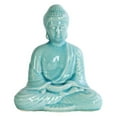 thumbnail image 2 of Urban Trends Dhyana Mudra Rounded Ushnisha Ceramic Meditating Buddha, 2 of 2