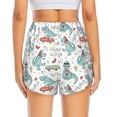 thumbnail image 3 of Picia Music Lover Dinosaur Pattern Women's 2 in 1 Athletic Running Shorts High Waisted Workout Casual Gym Sweat Shorts with Comfy Liner Zipper Pockets-Large, 3 of 9