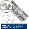 thumbnail image 4 of GE Appliances Aluminum Foil Vent Dock Hose Kit for Dryer Machine, 1 Count, 4 of 6
