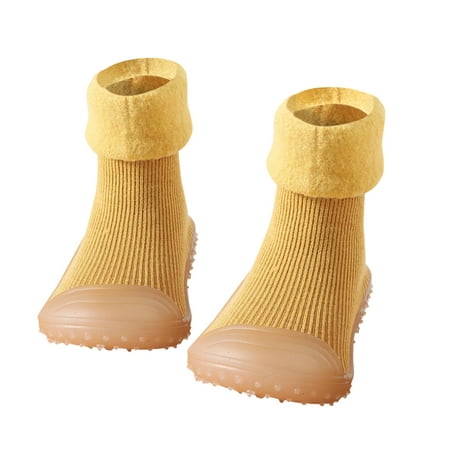 

KaLI_store Toddler Sneakers unisex-baby Sneakers Crib Shoes Toddler Neutral Boy Girl Yellow