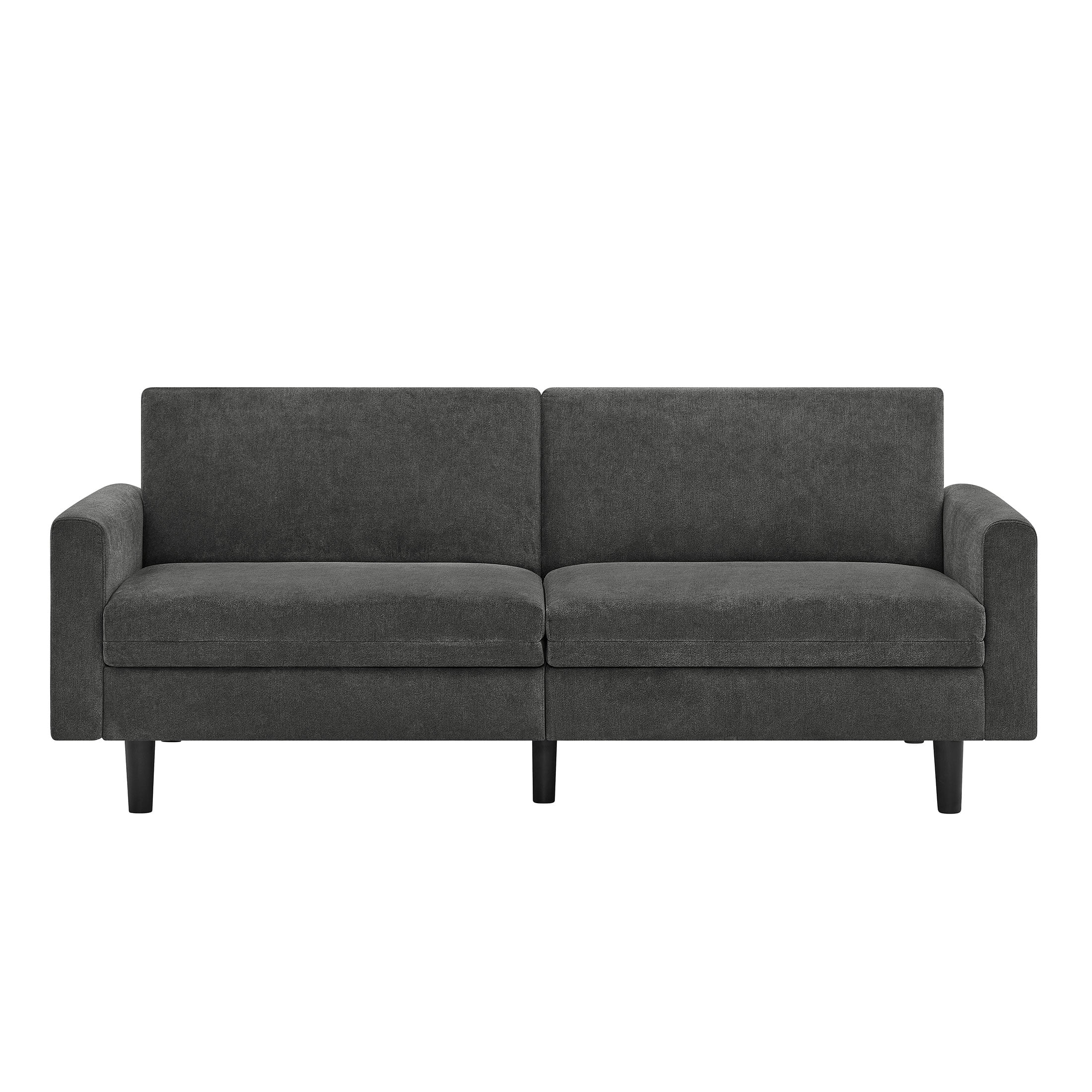 Mainstays Storage Futon with Underseat Storage, Charcoal Fabric