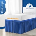 thumbnail image 5 of 40 Inch Drop Full XL Size Dorm Bed Egyptian Blue Solid Bed Skirt Lightweight Ruffled Pattern Split Corner Premium Hotal Quality With Flexible Elastic & Fade Resistent, 5 of 7