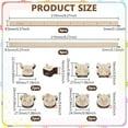 thumbnail image 2 of 1 set Wood Knitting Chart Holder Magnetic Pattern Holder Knitting Tool Accessories Sheep & Bear & Girl Bisque 21x0.95x0.3cm Wood, 2 of 6