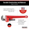 thumbnail image 4 of 31015 Heavy-Duty Straight Pipe Wrench, 12 Inch Sturdy Plumbing Tool with  Cleaning Threads and Hook Jaws, 4 of 7
