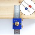 thumbnail image 3 of Eigraketly Regla de trazado de acero inoxidable de 30cm, regla portátil anticorrosiva de ángulo para carpintería, reglas metalúrgicas, accesorios Medidores de medidas dimensionales Rojo Eigraketly TO009296-02, 3 of 6