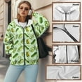 thumbnail image 6 of Garronmavis Green Cucumber Full Zip Up Hoodies for Women Fashionable Casual Women Oversized Sweatshirts Comfortable Cozy Long Sleeve Winter Fall Outfits Fashion Clothes, 6 of 7