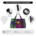 thumbnail image 4 of Fotbe Bright Universe Bolsa de Viaje con Estampado, Bolsa de Fin de Semana para Mujer con Compartimento para Zapatos, Bolsa de Gimnasio con Bolsillo Húmedo, 4 of 7