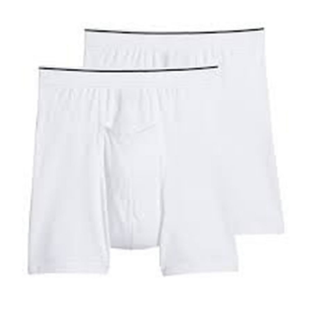 Jockey Jockey Men's Underwear Pouch Boxer Brief 2 Pack, White, L