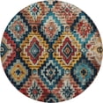 thumbnail image 2 of Addison Rugs Mayfield Premium Machine Washable Transitional Aztec Rust Round Rug, 8' x 8', 2 of 6