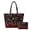 Black Christmas Candy Cane, variant on Binienty Christmas Reindeer Snowflake 2 Piece Quilted Tote Bag Set, Zippered Closure Matching Cosmetic Pouch, Lightweight Shoulder Handbag for Women Holiday Work Travel Daily
