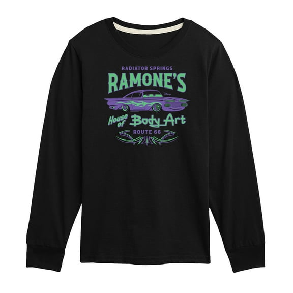 Disney Cars - Radiator Springs Ramone's House of Body Art Rt 66 - Toddler & Youth Long Sleeve Graphic T-Shirt